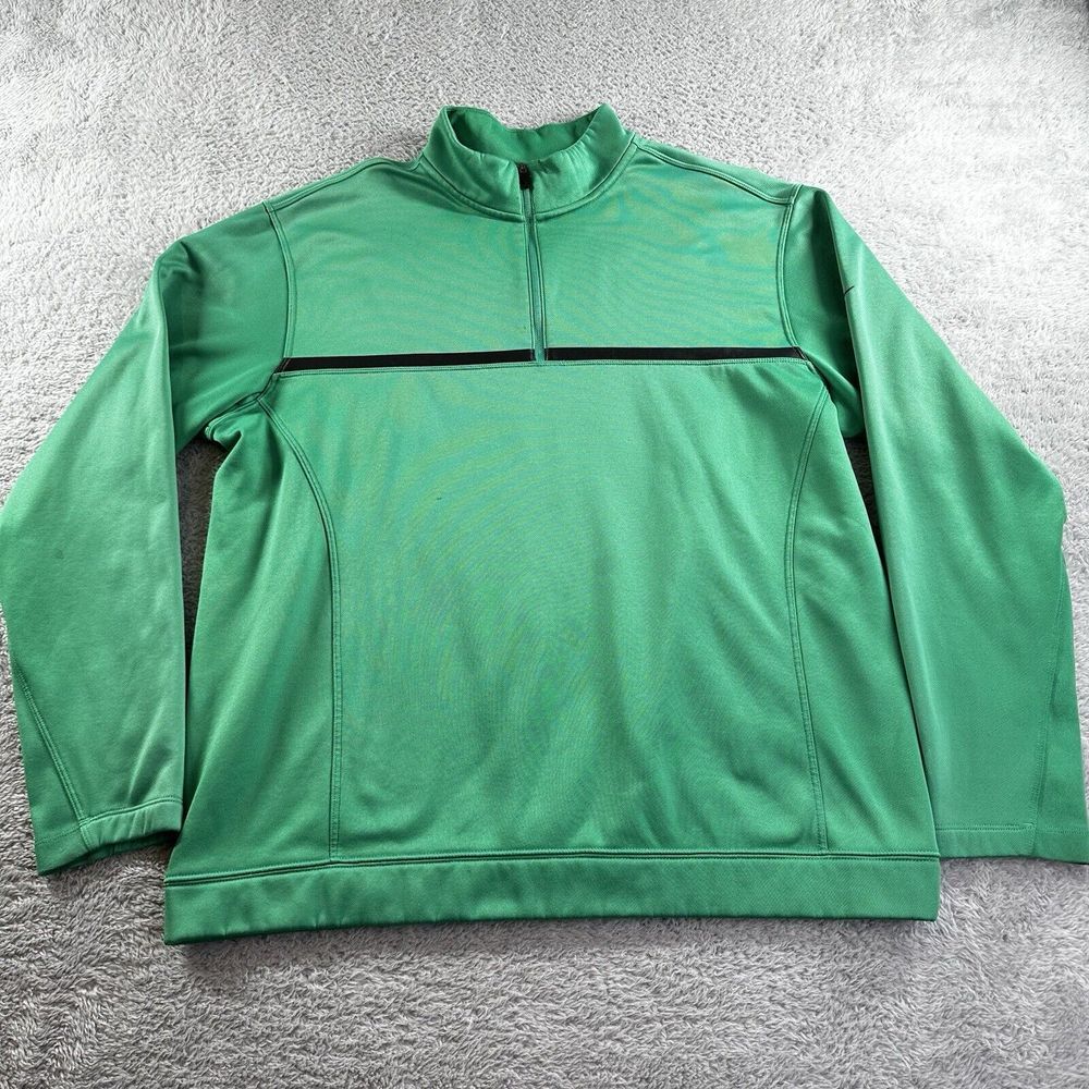 Nike Golf Performance Sweater‎ Mens Large Green Fleece Lined Polyester Outdoors